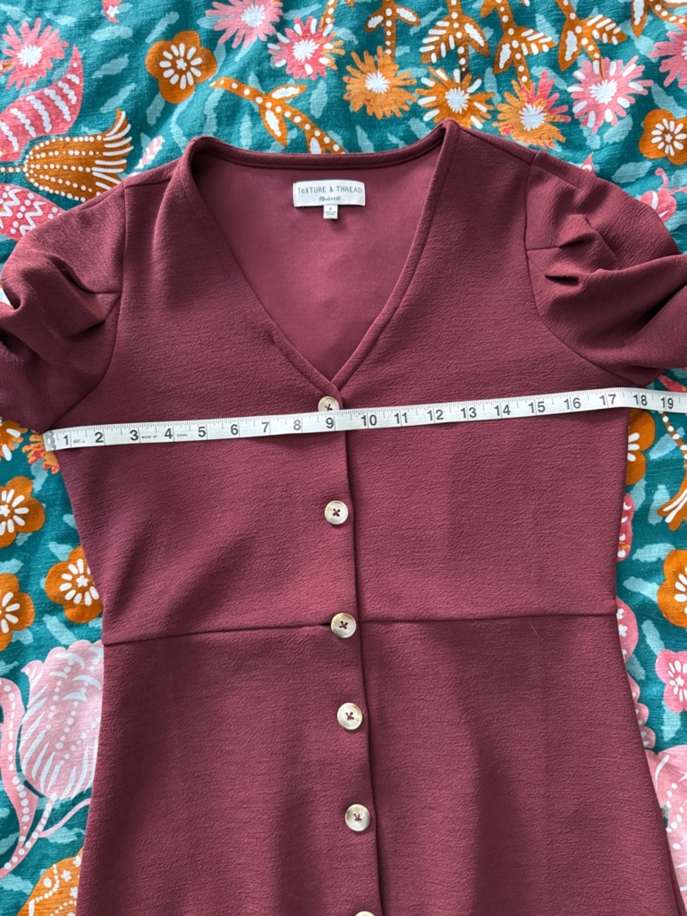 Madewell Rivet & Thread V-Neck Buttoned Mini Dress - Picture 4 of 7